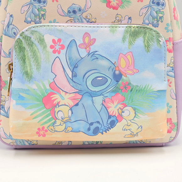 Loungefly Disney Stitch & Ducks Beach Mini Backpack New - Picture 6 of 7